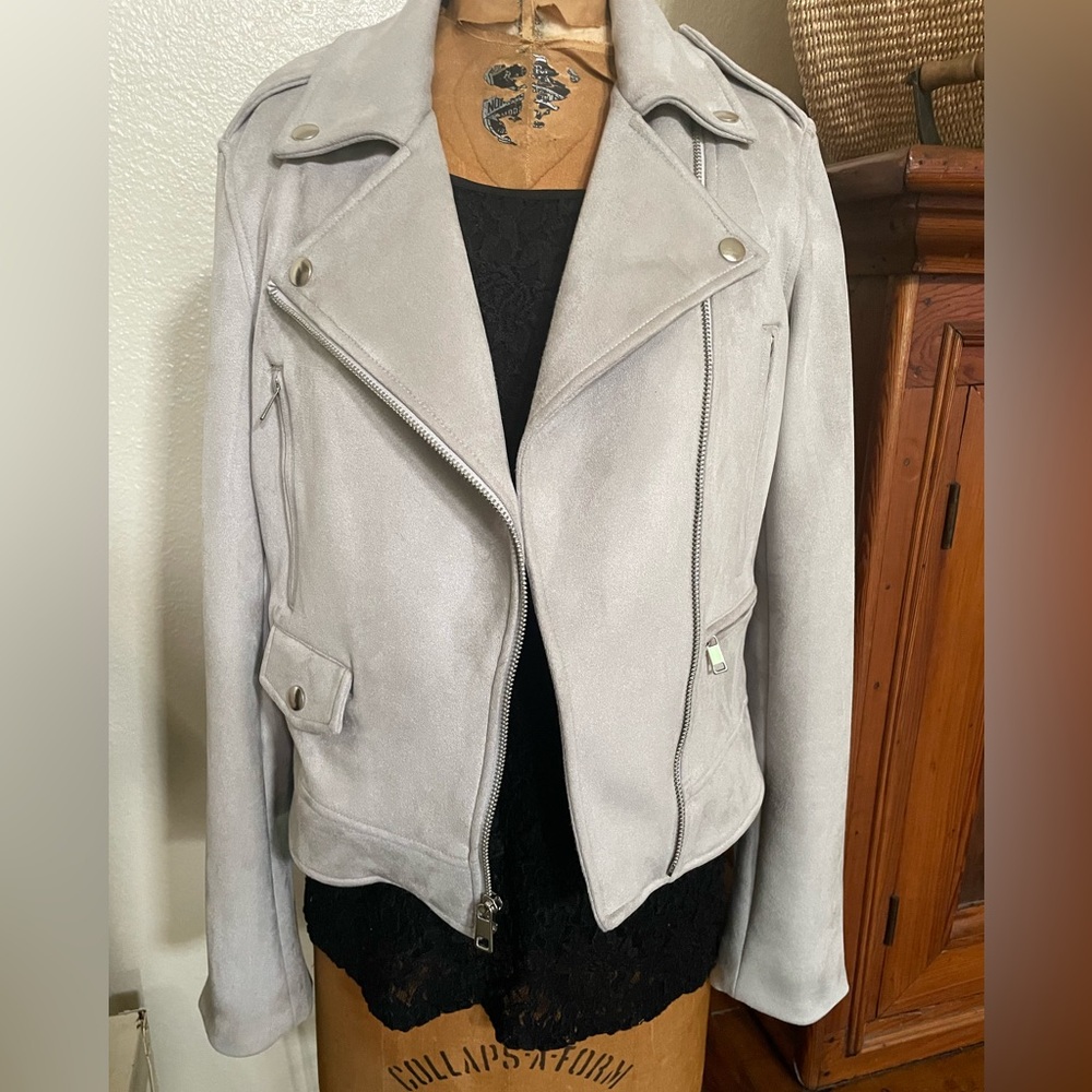 Banana Republic Faux Suede Moto Jacket